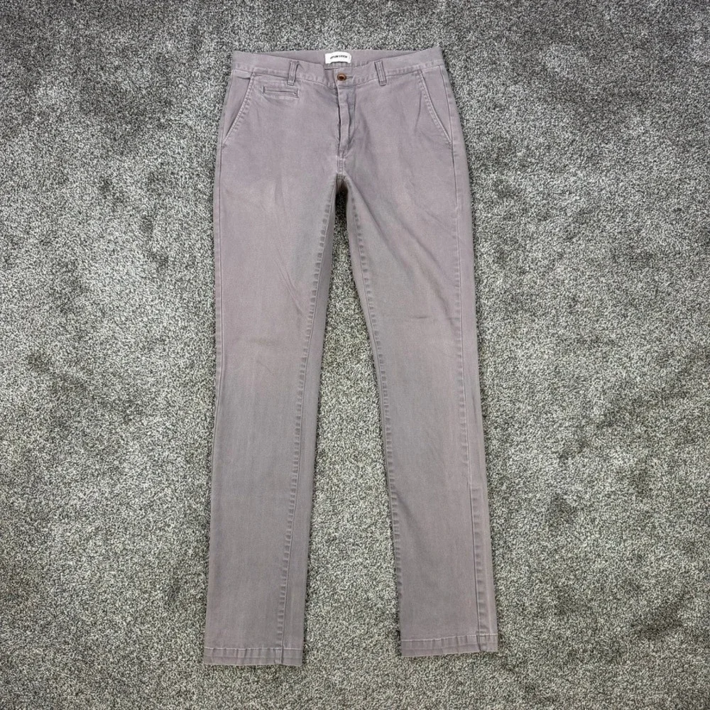 Taylor Stitch Slim Fit Chino Pants Men 32 Dusty Purple Light Grey Organic Cotton